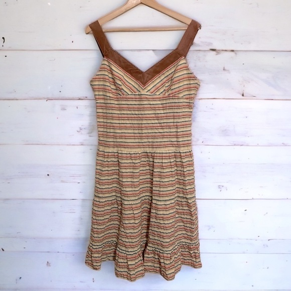 Giorgio Fiorlini Dresses & Skirts - Giorgio Fiorlini Collection Women’s Sundress Size 14 Striped Ruffle Hem Dress